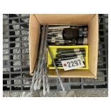 BOX WITH MISC DRILL BITS AND PUNCHES