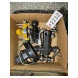 GROUP OF TRAILER HITCH BALLS, TRAILER LOCKS, ETC