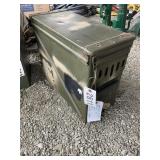 LARGE METAL AMMO CAN WITH CONTENTS, WELDING RODS,
