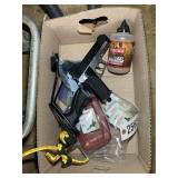 GROUP INCLUDING CO2 POWERED BB PISTOL SLING SHOT,