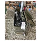 LARGE AMMO CAN WITH CONTENTS, PULLERS AND PARTS