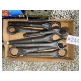 GROUP OF SNAP-ON OFFSET BOX END TUBULAR WRENCHES,