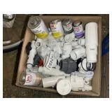 BOX OF ASSORTED PLUMBING FITTINGS, PVC