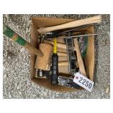 GROUP OF HAND TOOLS, MALLET, HAMMERS, ETC