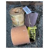 SANDPAPER, BAILING TWINE, AND CAUTION TAPE