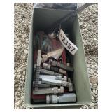 METAL AMMO CAN WITH CONTENTS, DIES, EXTRACTOR BITS