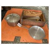 GROUP INCLUDING ALUMINUM POT AND PAN WITH PEPSI CR