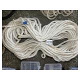 WHITE ROPE WITH RED AND YELLOW ACCENTS