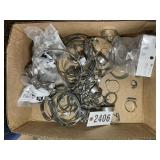 BOX WITH MISC HOSE CLAMPS