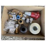 BOX OF ASSORTED WATER FITTINGS, NOZZLES, ETC