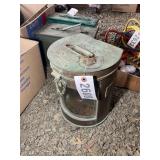 METEORITE BRASS STERN LANTERN, MISSING INTERNALS,