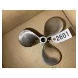 3 BLADE STAINLESS BOAT PROP, 10 IN DIAMETER