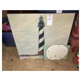 LIGHTHOUSE PRINT ON CANVAS 30 IN X 30 IN AND OTHER