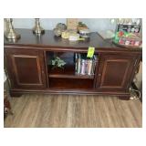TWO DOOR ENTERTAINMENT STAND, 56 IN X 20 IN X 26 I