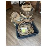 GROUP OF WICKER BASKETS