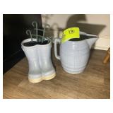 GROUP OF POTTERY STYLE PLANTERS