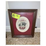 FRAMED AND MATTED OLD VIRGINIA PEPPER CURED HAM CR