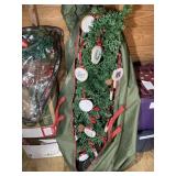 GROUP OF CHRISTMAS TREES, 7FT PRELIT TREE AND 4 FT