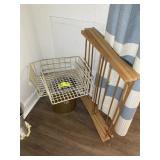 CLOTHES DRYING RACK AND HANGING SHELF BASKETS