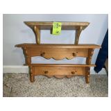 GROUP OF 3 DECORATIVE WOODEN WALL SHELVES