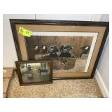 FRAMED AND MATTED PRINT REMINGTON FIRST IN FIELD,