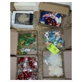 GROUP OF ASSORTED HOLIDAY ORNAMENTS , VALENTINES,