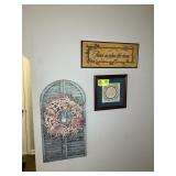 DECORATIVE WALL HANGINGS, 12 IN X 12 IN, 8 IN X 20