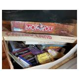 BOX OF BOARD GAMES AND MAGIC