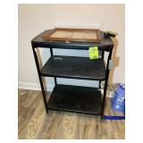 3 TIER METAL ROLLING CART, APPEARS VINTAGE
