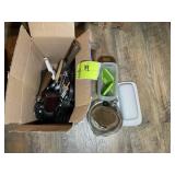 GROUP INCLUDING GLASS MEASURING CUP, BUTTER DISH,