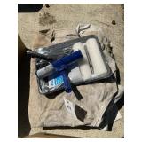 GROUP OF PAINT ROLLERS AND DROP CLOTHS