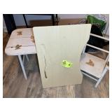 GROUP INCLUDING LAP DESK AND CHILDS CHAIR AND DESK