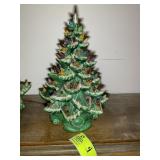 VINTAGE CERAMIC LIGHTED CHRISTMAS TREE, APPROX 15.