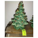 VINTAGE CERAMIC LIGHTED CHRISTMAS TREE, APPROX 15.