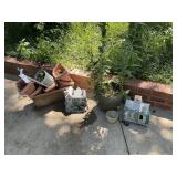 GROUP OF PLASTIC PLANTERS
