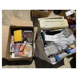 GROUP OF MISC OFFICE SUPPLIES, PAPER SHREDDER, THA