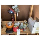GROUP OF DECORATIVE ITEMS, FIGURINES, MINIATURE BI