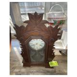 VINTAGE WOOD CASE MANTLE CLOCK BY WM. L. GILBERT C