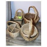 GROUP OF MISC WICKER BASKETS
