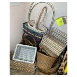 GROUP OF MISC WICKER BASKETS