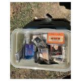 TOTE WITH MISC CASSETTE TAPES