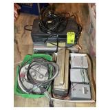 GROUP OF MISC ELECTRONICS, SPEAKERS, VINTAGE RADIO