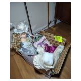 BOX WITH MISC VINTAGE DOLLS