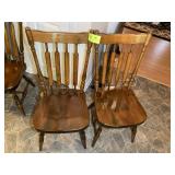 APPEAR TO BE BENT RIMS SPINDLE BACK DINING CHAIRS,
