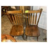APPEAR TO BE BENT RIMS SPINDLE BACK DINING CHAIRS