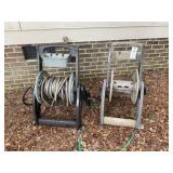 PAIR OF PLASTIC WATER HOSE REELS