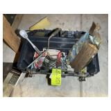 PLASTIC TOOL BOX WITH CRAFTSMAN RATCHET, MISC TOOL