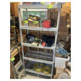 5 TIER PLASTIC SHELF, 36 IN X 18 IN X 73 IN, NO CO