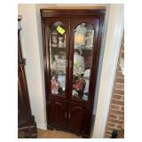 4 DOOR LIGHTED CURIO CABINET, 30 IN X 18 IN X 76 I