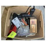 BOX WITH BLACK AND DECKER DRILL AND DRILL BITS